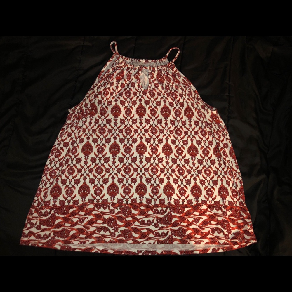 Printed sleeveless blouse